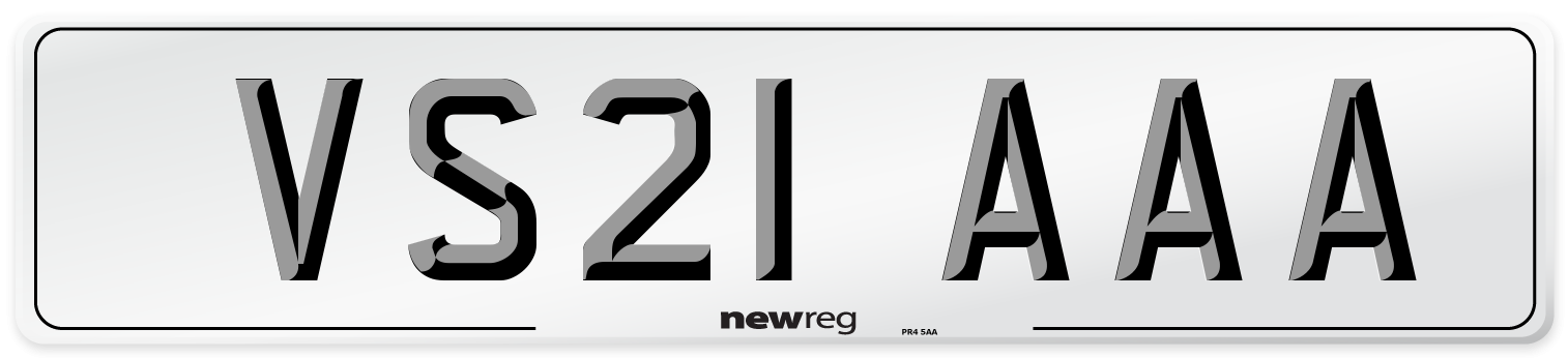 VS21 AAA Number Plate from New Reg